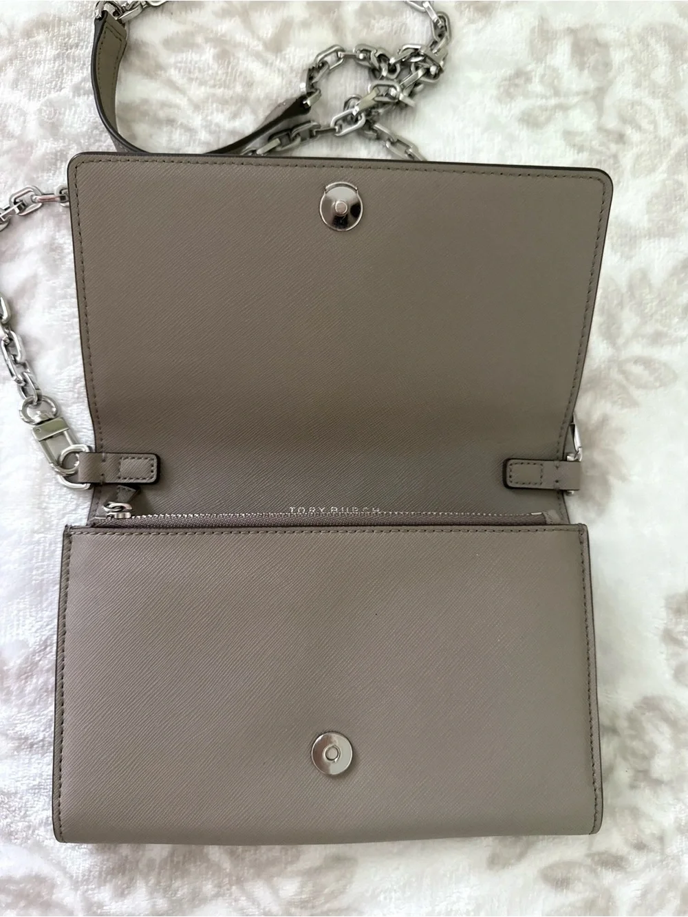 Tory Burch Robinson Leather Chain Crossbody Bag Clutch Shoulder Bag